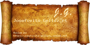 Josefovits Gellért névjegykártya